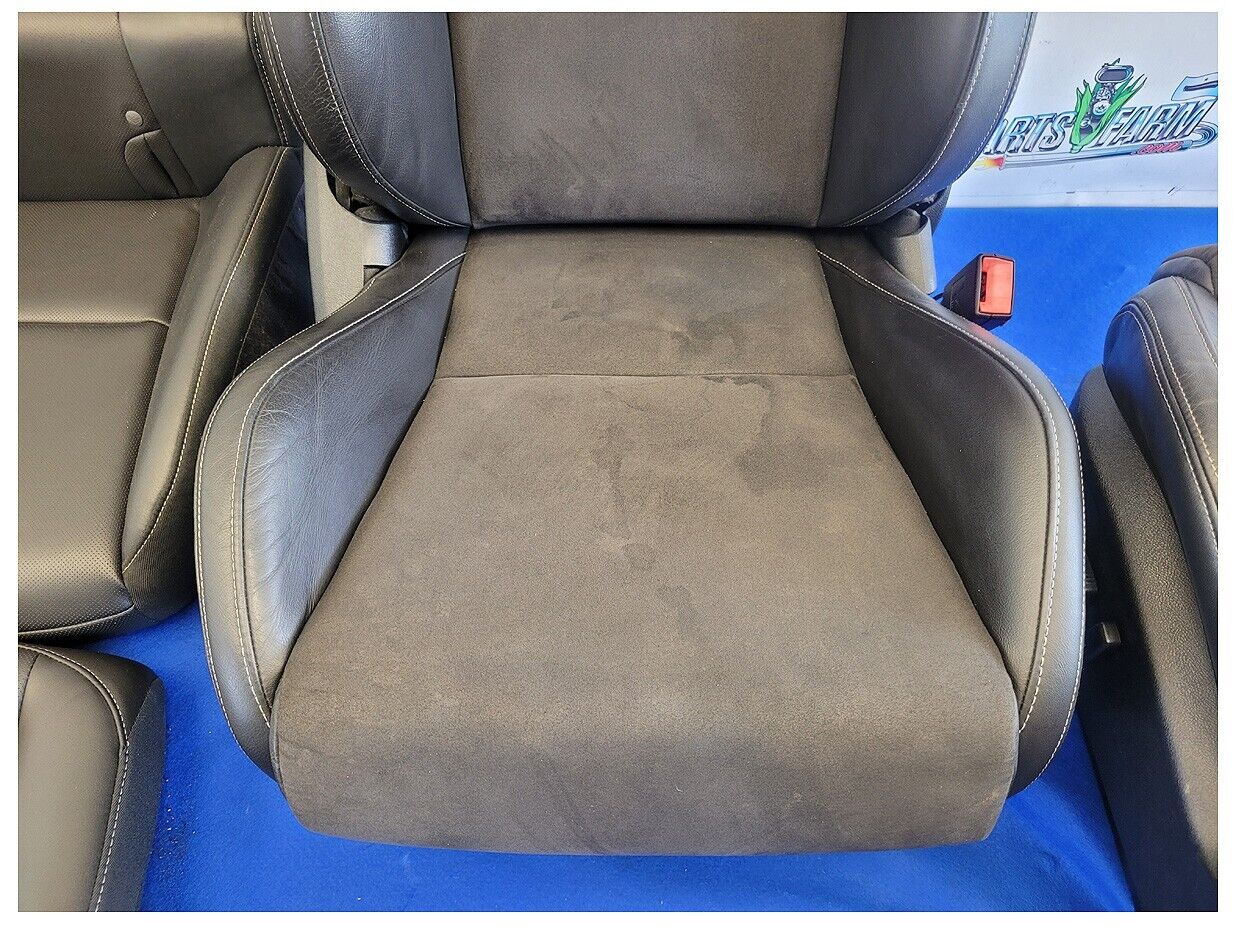2010-2015 Chevrolet Camaro SS Recaro Coupe Bucket Leather Suede Seats Seat 2592 - The Parts Farm