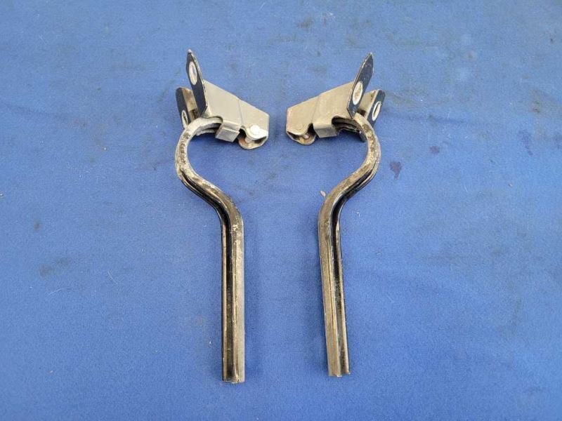 1987-1993 Ford Mustang GT LX 5.0L Front Hood Hinges Pair Paint Black 2298 - The Parts Farm