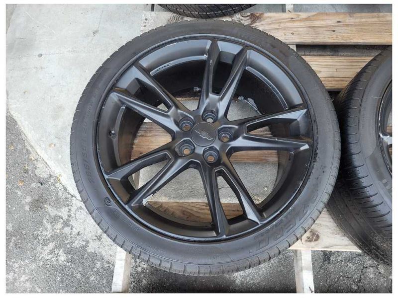 2016-2023 Chevrolet Camaro SS Rear Wheel 20x9.5 Black Wheel Spoke Scuffs 2492 - The Parts Farm
