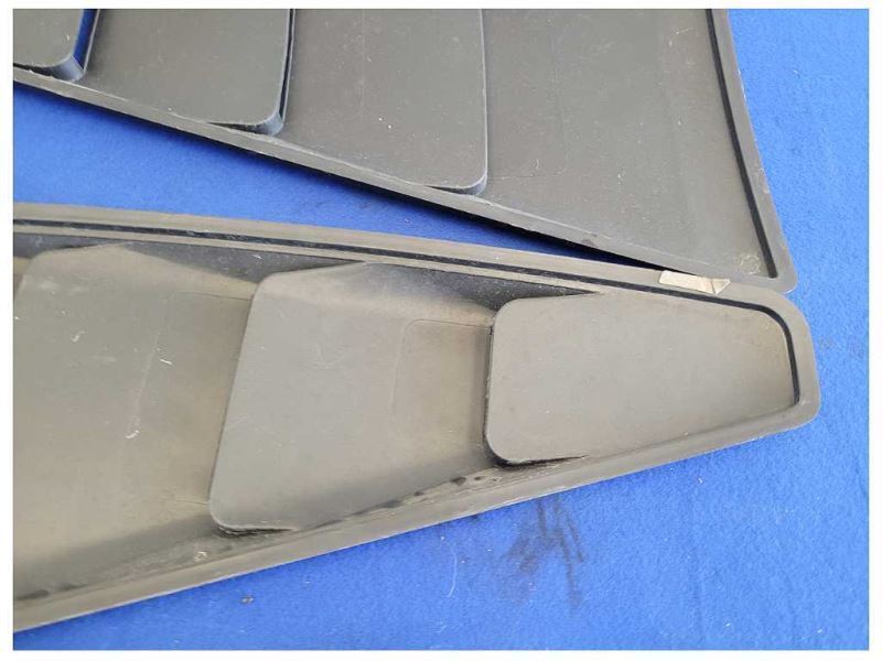 2005-2014 Ford Mustang GT Coupe Pair Side Louvers Window Paint Matte Black 2585 - The Parts Farm