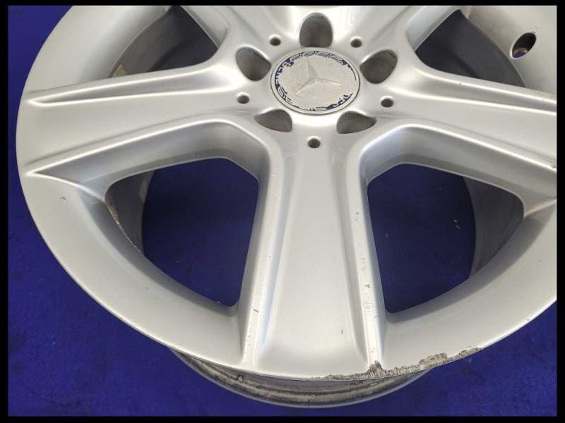 2011-2014 Mercedes Benz C Class Set Wheels 17x7.5 17x8.5 Silver Staggered Rash - The Parts Farm