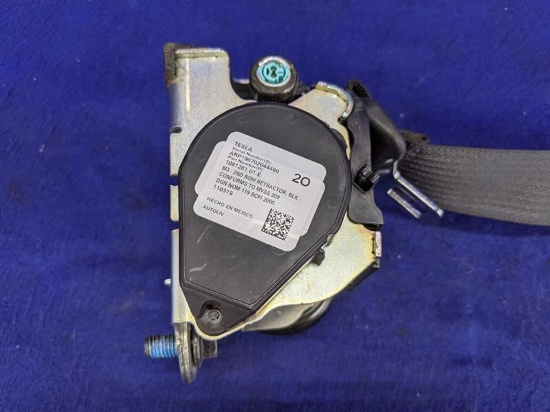 2017-2020 Tesla Model 3 Passenger Seat Belt Rear Safety Restraint  OEM - The Parts Farm