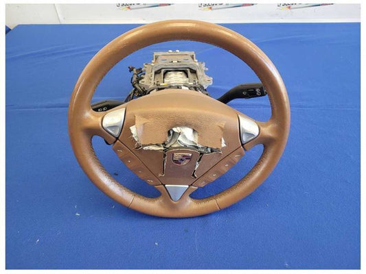 2004-2006 Porsche Cayenne Turbo 4.5L Havana Brown Steering Wheel Column 2137 - The Parts Farm