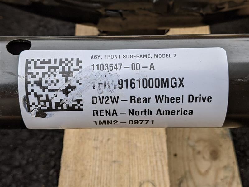 2018 2019 2020 Tesla Model 3 Driver Front Frame Cradle Suspension Horn Crush Can - The Parts Farm