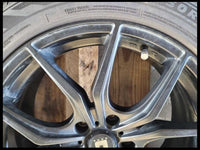 2011-2014 Ford Mustang GT 3 Drag Wheel 18x8 Black Spoke Painted Tire Scuffs - The Parts Farm