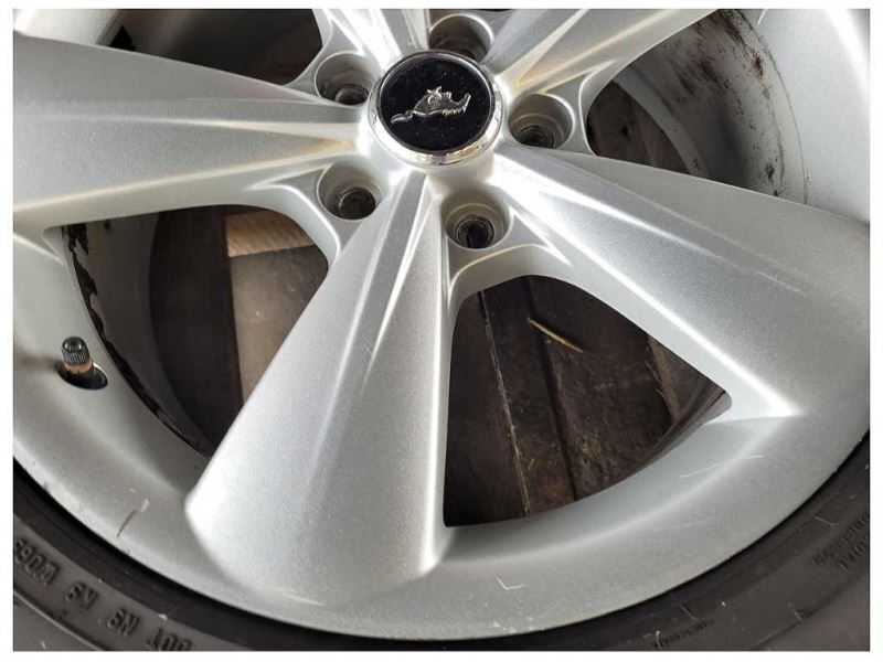 2013-2014 Ford Mustang GT S197 Wheel 18x8 Silver 5 Spoke Painted Tire - The Parts Farm