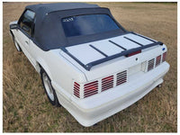 1987-1989 Ford Mustang GT LX 5.0L Fuse Box Cover Trim Red Driver Dash 2298 - The Parts Farm