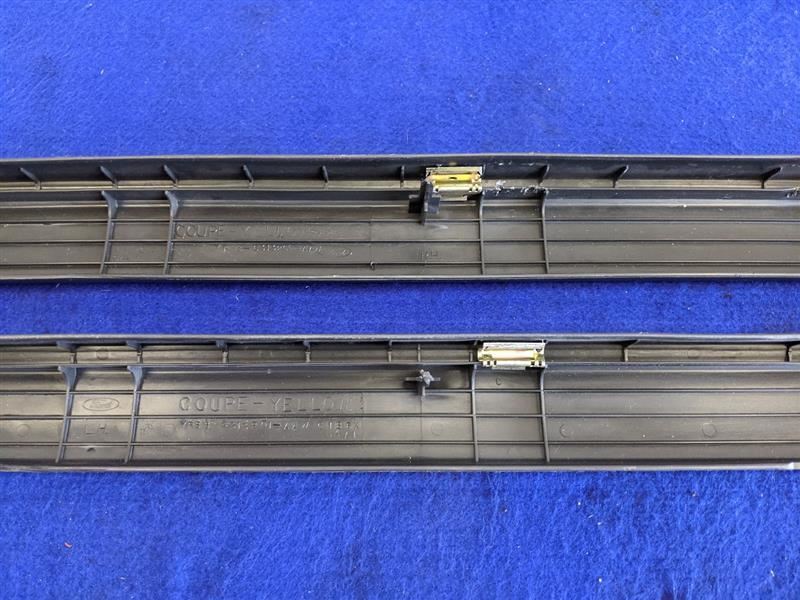 2003-2004 Ford Mustang Cobra SVT DOHC 4.6L Pair Door Sill Scuff Plates Black - The Parts Farm