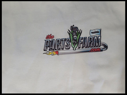 HOT!! 2022 Parts Farm Merch Logo Unisex T-Shirt Size Large in Swag White Shirt