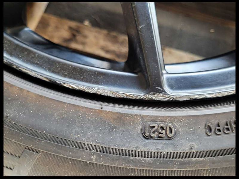 2011-2014 Ford Mustang GT 3 Drag Wheel 18x8 Black Spoke Painted Tire Scuffs - The Parts Farm