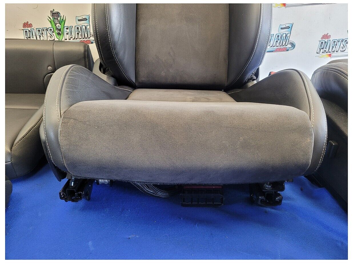 2010-2015 Chevrolet Camaro SS Recaro Coupe Bucket Leather Suede Seats Seat 2592 - The Parts Farm