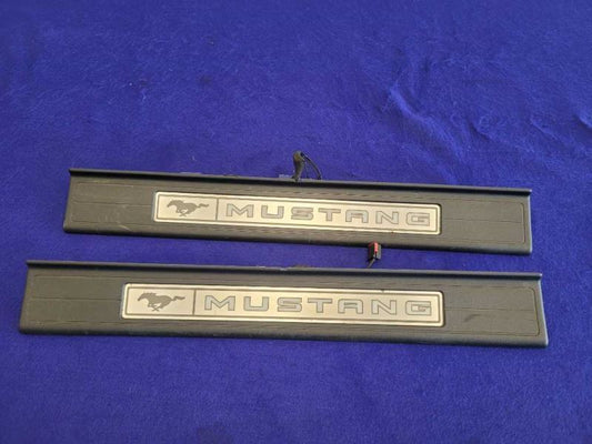 2015-2023 Ford Mustang GT S550 Pair of Lighted Door Sill Scuff Plates 2346 - The Parts Farm