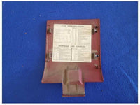 1987-1989 Ford Mustang GT LX 5.0L Fuse Box Cover Trim Red Driver Dash 2298 - The Parts Farm