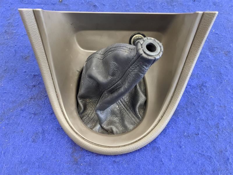 1999-2004 Ford Mustang Cobra SVT DOHC 4.6L Shifter Bezel Trim Brown Boot Leather - The Parts Farm