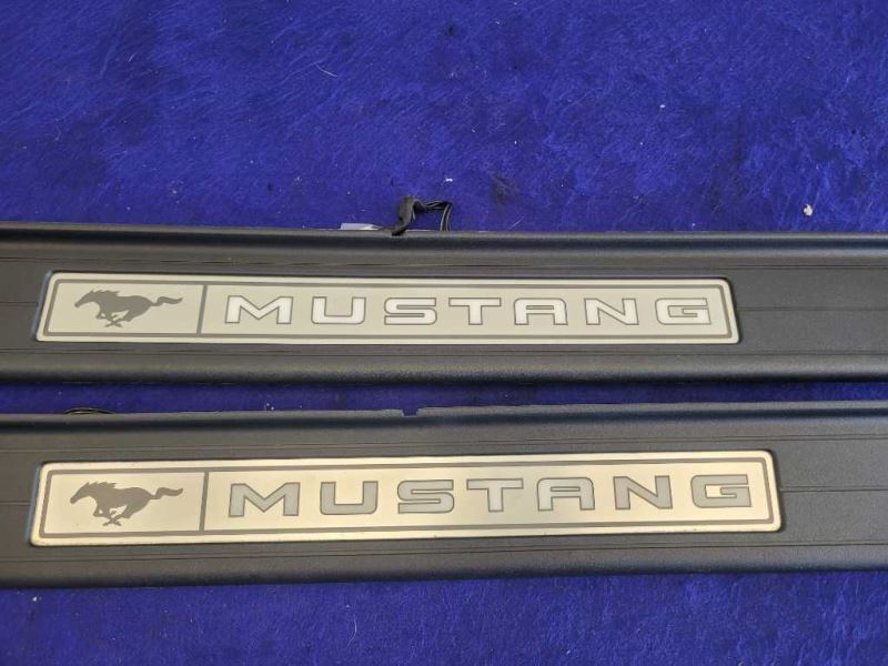 2015-2023 Ford Mustang GT S550 Pair Door Sill Plates Scuff Panel Light 2353 - The Parts Farm