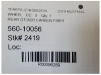 2015-2020 Shelby Mustang GT350R Rear Spoke Carbon Fiber Wheel 19x11.5 +56 96289 - The Parts Farm