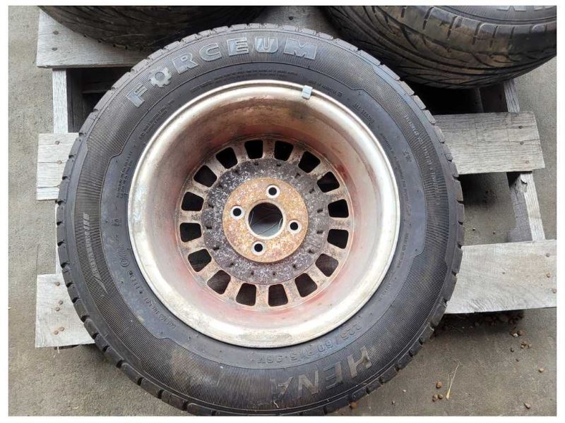 1987-1993 Ford Mustang GT 5.0L Wheel 15x7 Scuffs Tire Paint Red 2299 - The Parts Farm