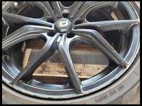 2011-2014 Ford Mustang GT 3 Drag Wheel 18x8 Black Spoke Painted Tire Scuffs - The Parts Farm