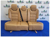 2004-2006 Porsche Cayenne Turbo 4.5L Rear Seat Fold Up Tan Upper Lower 2137 - The Parts Farm
