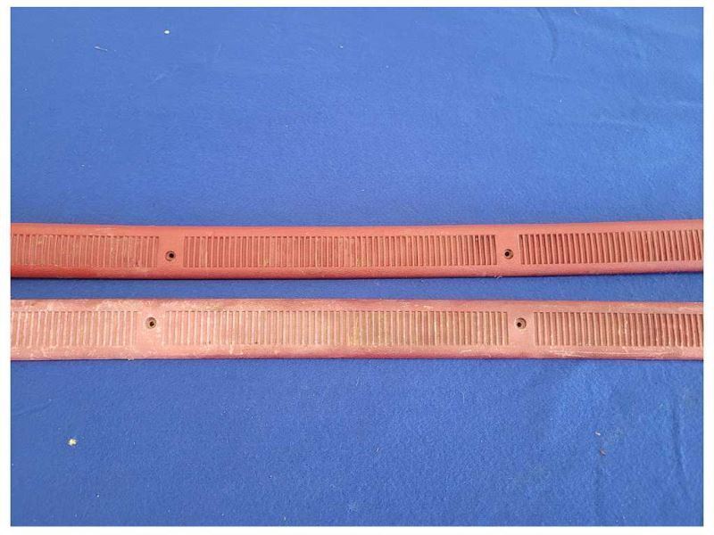 1987-1993 Ford Mustang GT LX 5.0L Pair of Door Sill Scuff Plates Red Trim 2298 - The Parts Farm