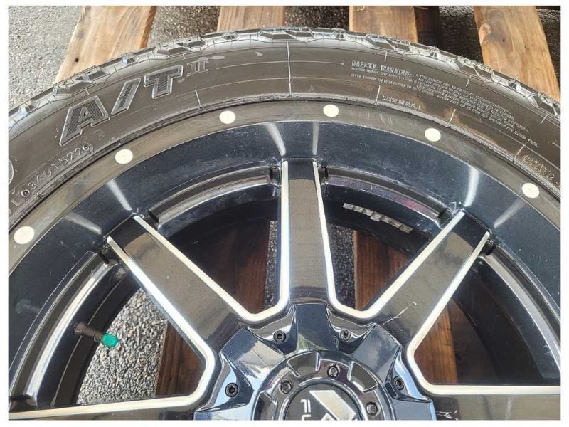 2015-2020 Ford F150 Pickup Truck Fuel Wheel 22x9.5 Black Paint Scuffs Toyo 2552 - The Parts Farm