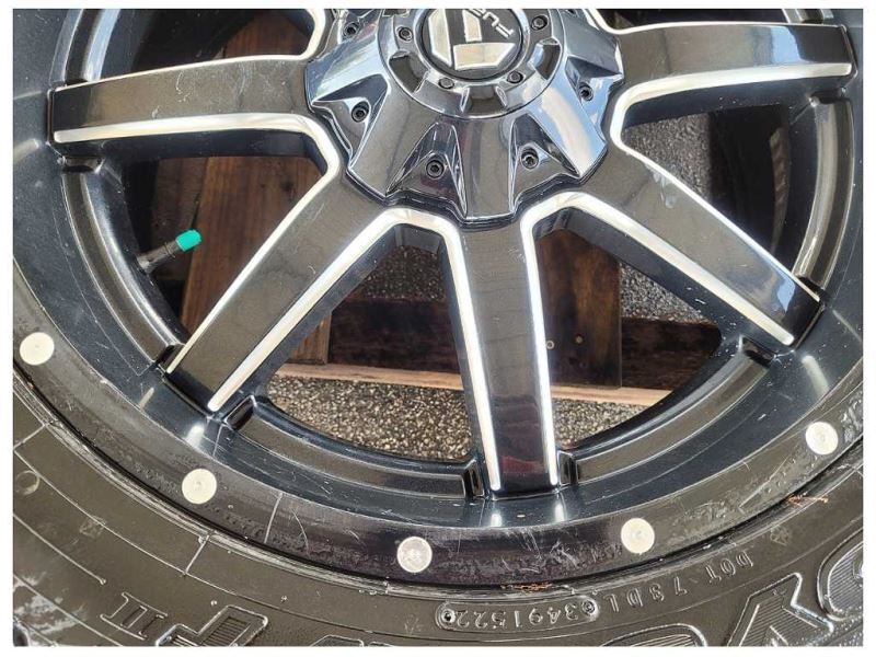 2015-2020 Ford F150 Pickup Truck Fuel Wheel 22x9.5 Black Paint Scuffs Toyo 2552 - The Parts Farm