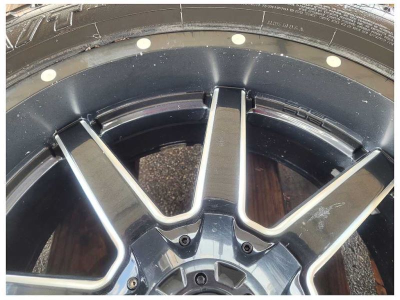 2015-2020 Ford F150 Pickup Truck Fuel Wheel 22x9.5 Black Paint Scuffs Toyo 2552 - The Parts Farm