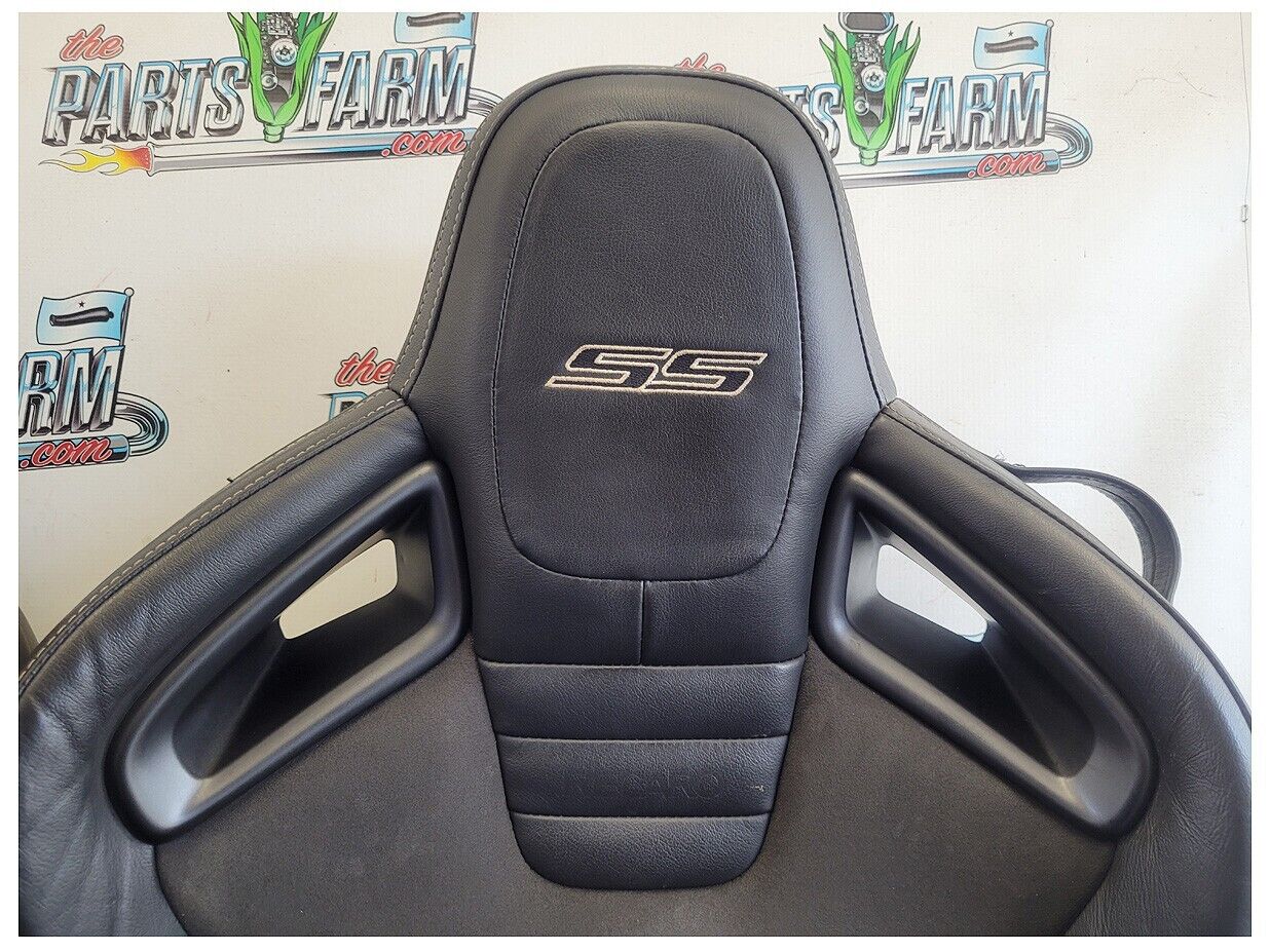 2010-2015 Chevrolet Camaro SS Recaro Coupe Bucket Leather Suede Seats Seat 2592 - The Parts Farm
