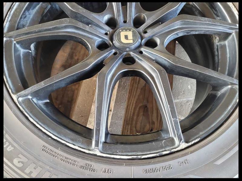 2011-2014 Ford Mustang GT 3 Drag Wheel 18x8 Black Spoke Painted Tire Scuffs - The Parts Farm