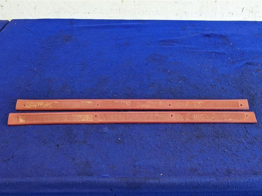1987-1993 Ford Mustang GT LX 5.0L Pair of Door Sill Scuff Plates Red Trim Cover - The Parts Farm