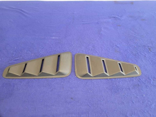 2010-2014 Ford Mustang GT Pair Side Quarter Window Louvers Matte Black 2365 - The Parts Farm