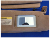2004-2006 Porsche Cayenne Turbo 4.5L Pair Sun Visors Shade Mirror Tan 2137 - The Parts Farm