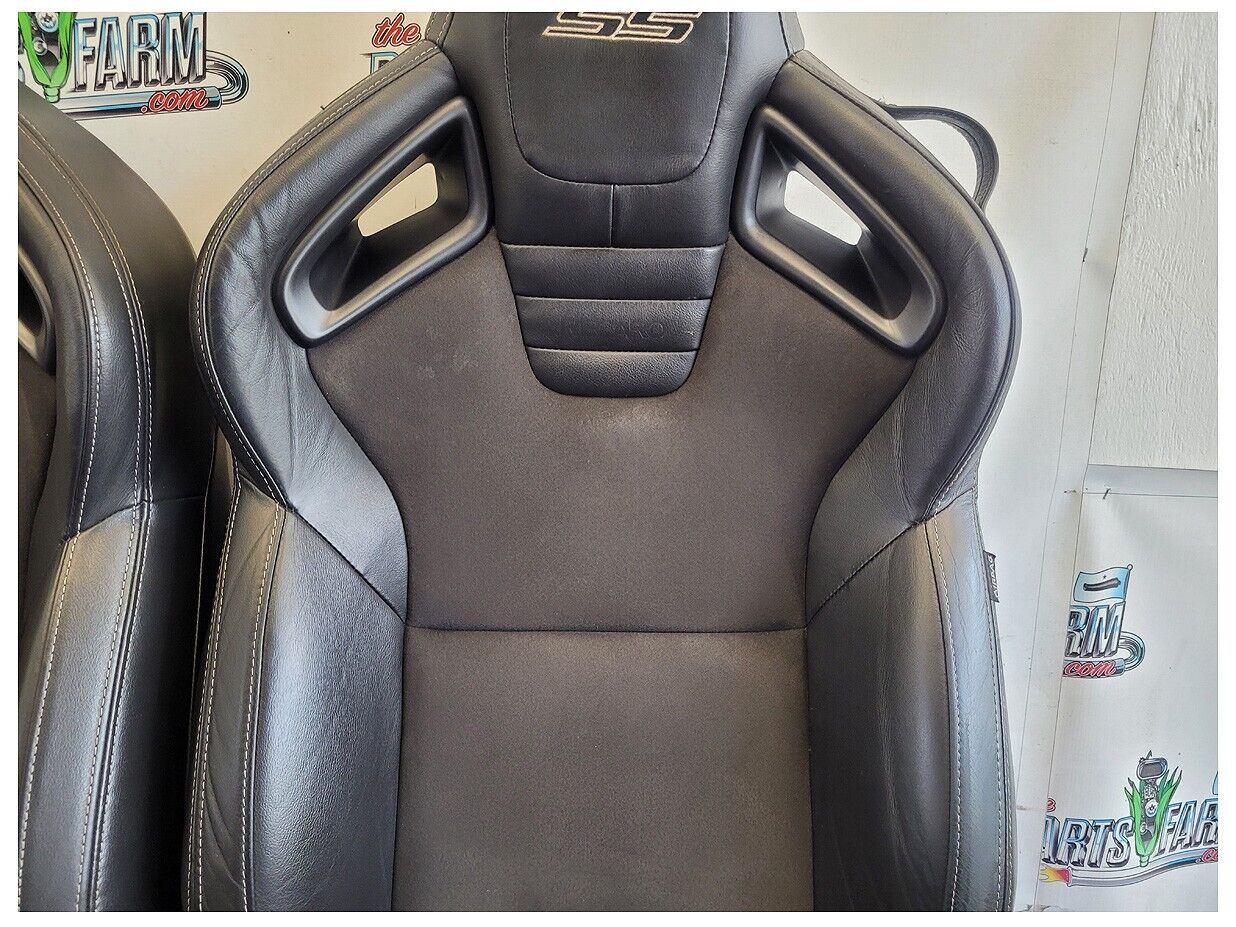 2010-2015 Chevrolet Camaro SS Recaro Coupe Bucket Leather Suede Seats Seat 2592 - The Parts Farm