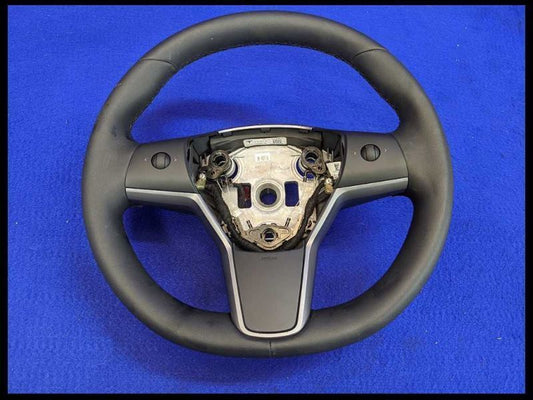 2017 2018 2019 2020 Tesla Model 3 Leather Steering Wheel Driver Left - The Parts Farm