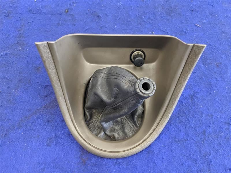 1999-2004 Ford Mustang Cobra SVT DOHC 4.6L Shifter Bezel Trim Brown Boot Leather - The Parts Farm