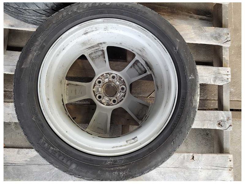 2013-2014 Ford Mustang GT S197 Wheel 18x8 Silver 5 Spoke Painted Tire - The Parts Farm