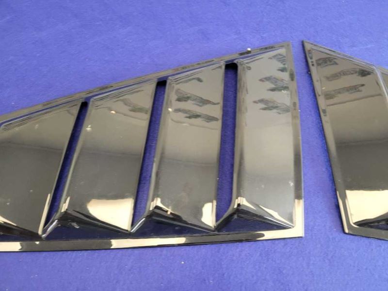 2015-2022 Ford Mustang GT S550 Rear Quarter Windows Louvers Covers 2374 - The Parts Farm