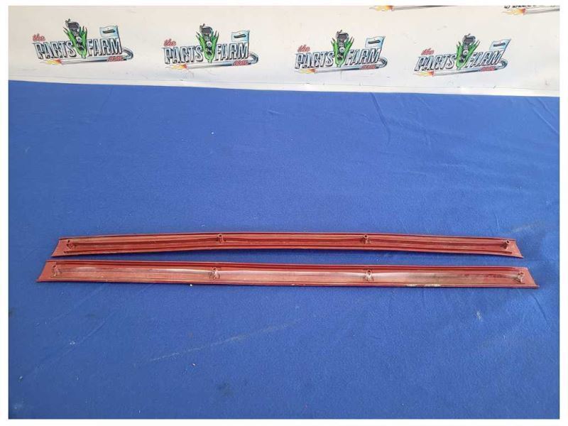 1987-1993 Ford Mustang GT LX 5.0L Pair of Door Sill Scuff Plates Red Trim 2298 - The Parts Farm