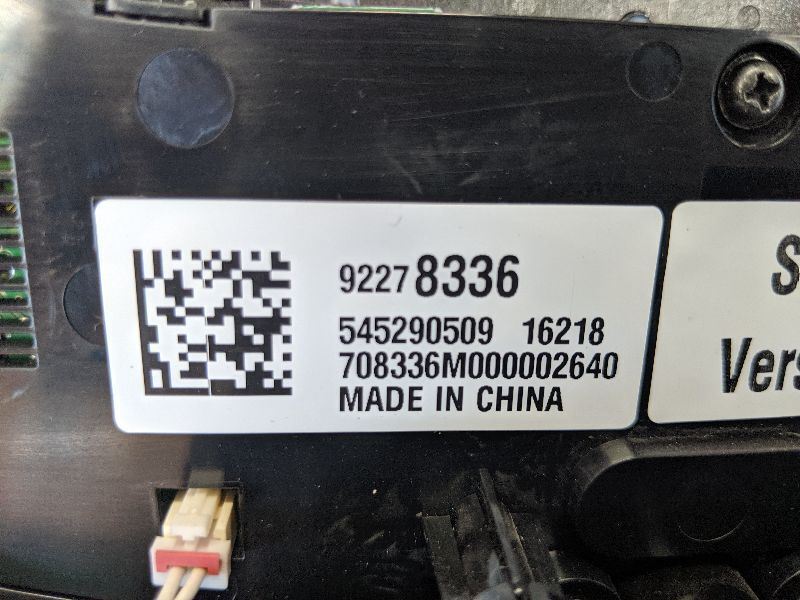 2014-2017 Chevrolet SS Caprice Sedan Temperature A/C Heat Control Panel OEM - The Parts Farm