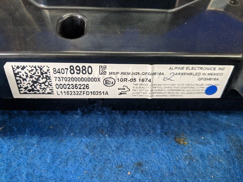 2016 2017 2018 Chevrolet Camaro Chevy SS Temperature Control Panel 2LT Heat/Air - The Parts Farm