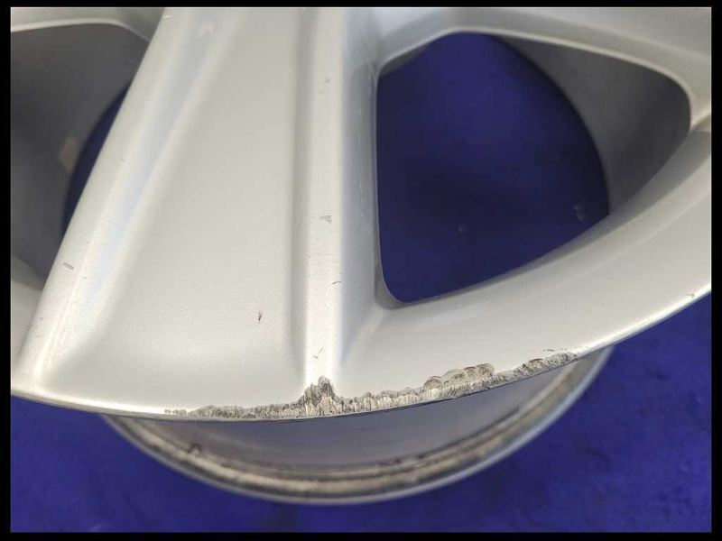 2011-2014 Mercedes Benz C Class Set Wheels 17x7.5 17x8.5 Silver Staggered Rash - The Parts Farm