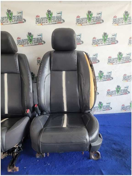 20102014 Ford Mustang GT Coupe Set Seats Leather Black White Stripe *Read 2885