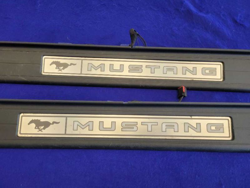 2015-2023 Ford Mustang GT S550 Pair of Lighted Door Sill Scuff Plates 2346 - The Parts Farm