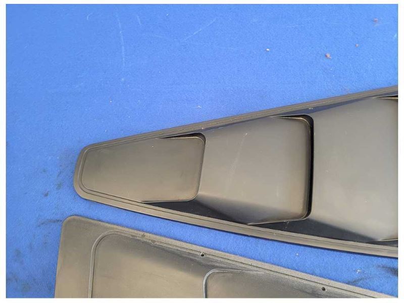 2005-2014 Ford Mustang GT Coupe Pair Side Louvers Window Paint Matte Black 2585 - The Parts Farm
