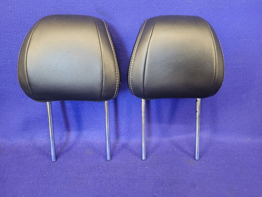 2015-2017 Ford Mustang GT S550 Leather Pair Headrests Head Stitching Adjustable - The Parts Farm