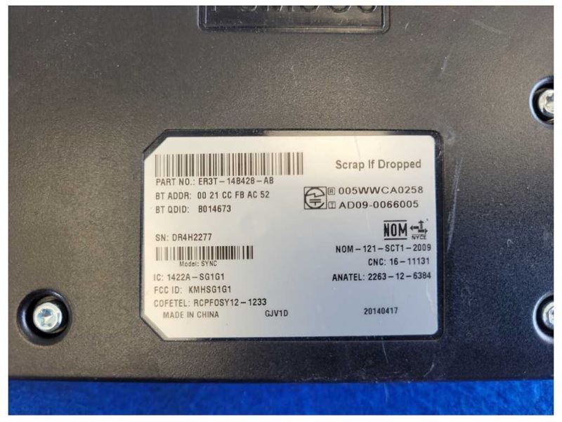 2014 Ford Mustang GT S550 Chassis Communication Sync Module 2605 - The Parts Farm