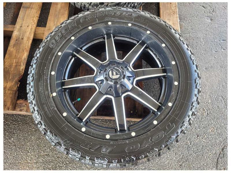 2015-2020 Ford F150 Pickup Truck Fuel Wheel 22x9.5 Black Paint Scuffs Toyo 2552 - The Parts Farm