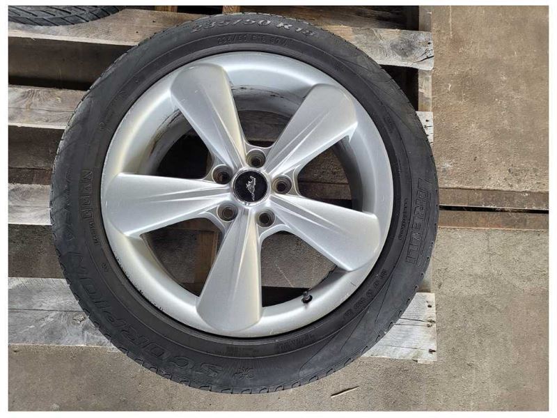 2013-2014 Ford Mustang GT S197 Wheel 18x8 Silver 5 Spoke Painted Tire - The Parts Farm