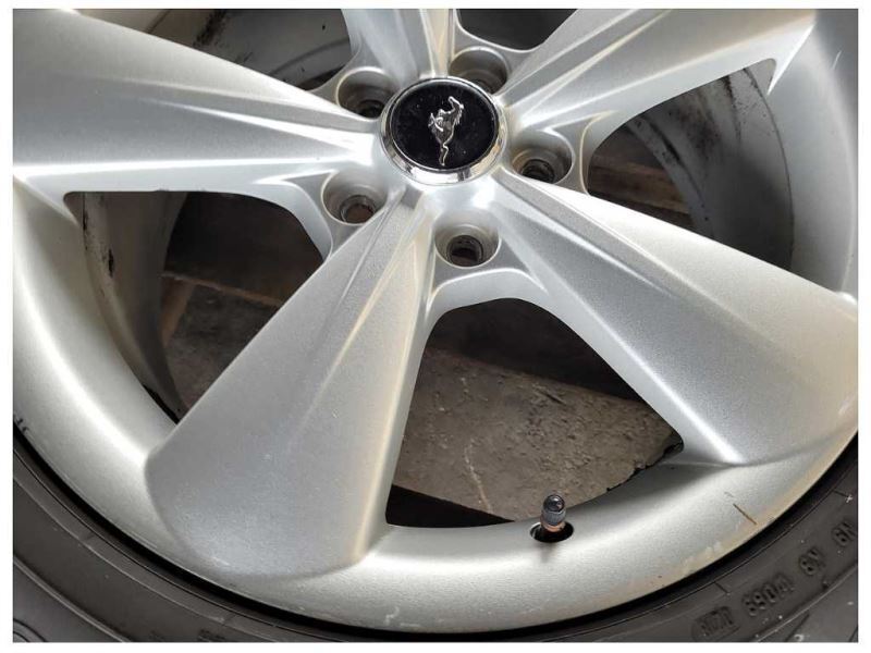 2013-2014 Ford Mustang GT S197 Wheel 18x8 Silver 5 Spoke Painted Tire - The Parts Farm
