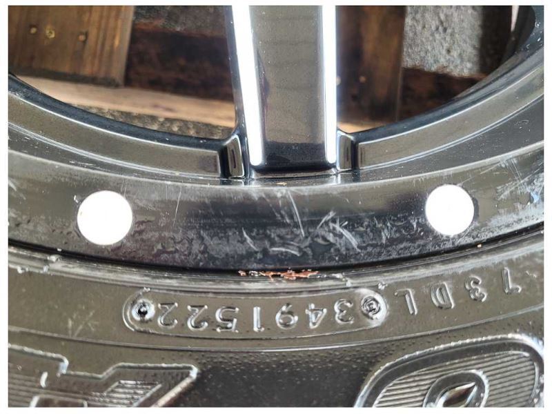 2015-2020 Ford F150 Pickup Truck Fuel Wheel 22x9.5 Black Paint Scuffs Toyo 2552 - The Parts Farm